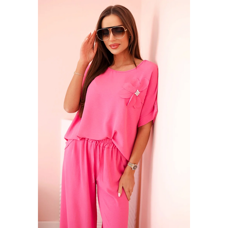 Dámsky viskózový set ART0109 s ozdobným kvetom 63289303