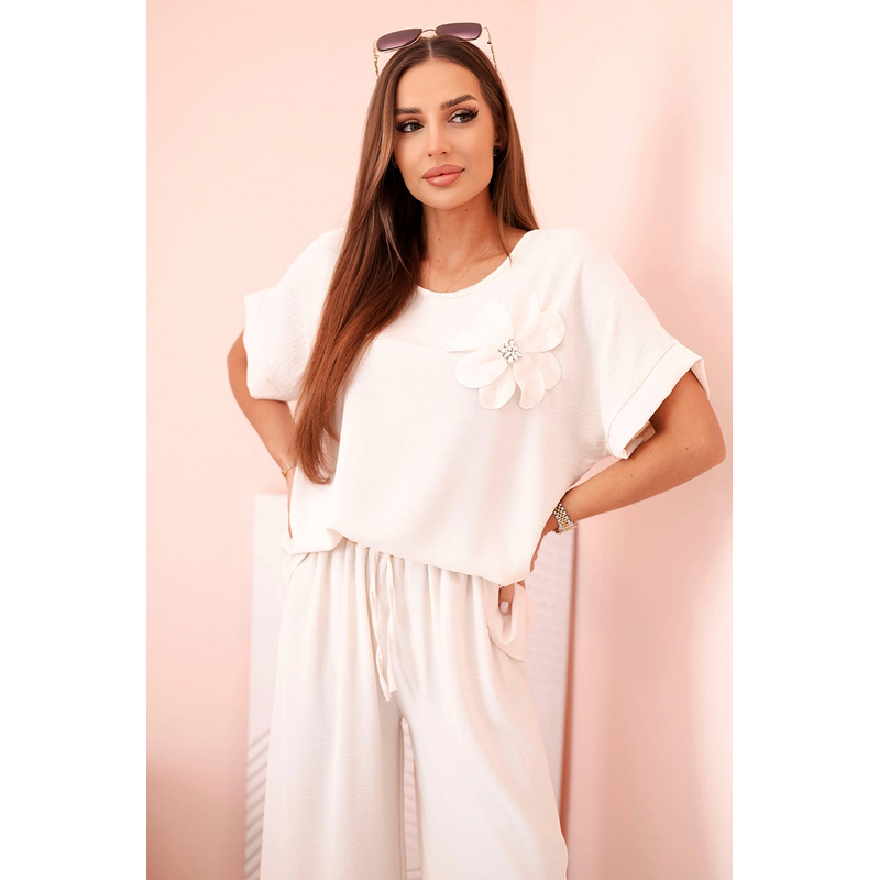 Dámsky viskózový set ART0109 s ozdobným kvetom 63269732