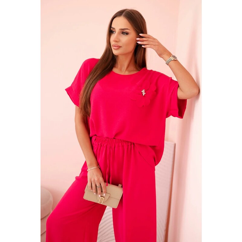 Dámsky viskózový set ART0109 s ozdobným kvetom 65080636