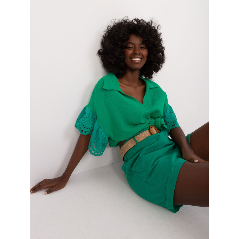 FPrice Šortky DHJ SN 2598.29X zelené 52359853