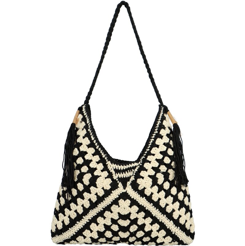 Dámska kabelka cez rameno čierno/krémová - MaxFly Sába čierna 63073785
