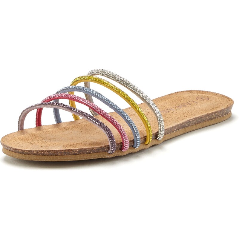 LASCANA Šľapky žltá / svetlofialová / brusnicová / strieborná 63164608