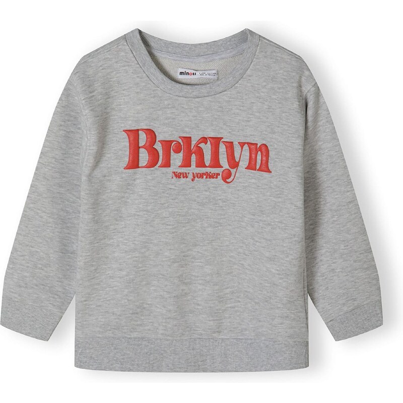 MINOTI Mikina sivá melírovaná / červená 63068469