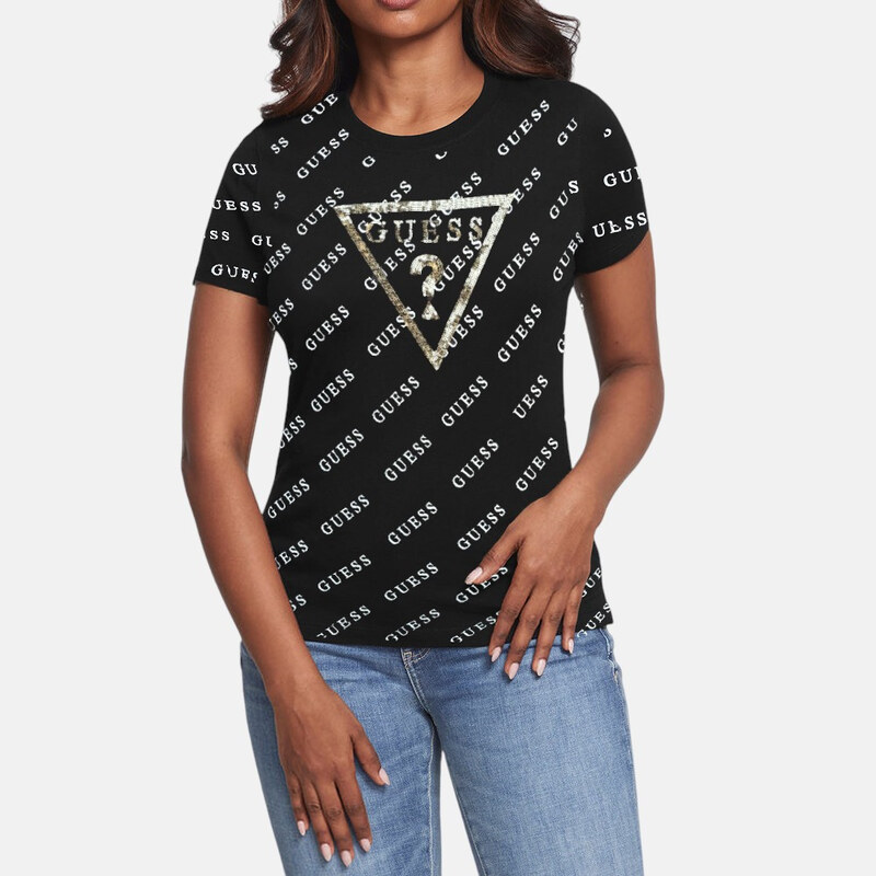 Dámské černé triko Guess 56186 63028830