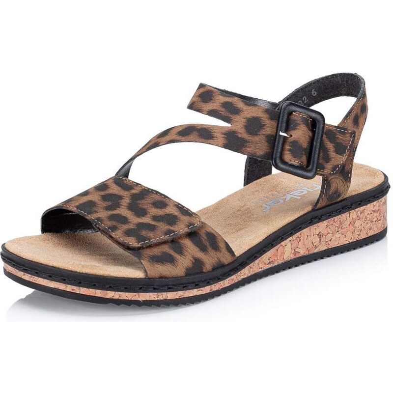 Dámske sandále RIEKER V3660-90 hnedá S5 63031240