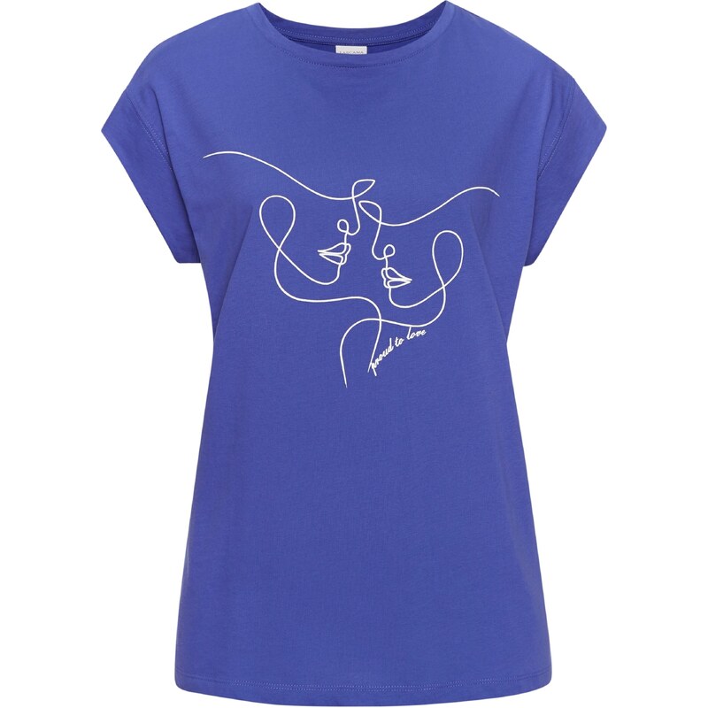 LASCANA Tričko tmavomodrá / biela 63157437