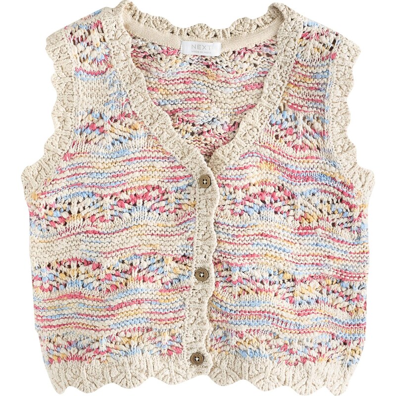 Next Kardigán krémová / svetlomodrá / tmavožltá / tmavoružová 63067606