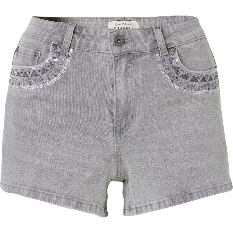 KOROSHI Džínsy sivý denim 63167986