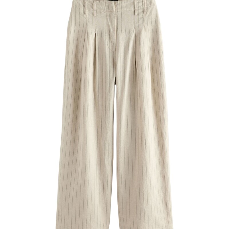 Next Plisované nohavice béžová / čierna 63067654