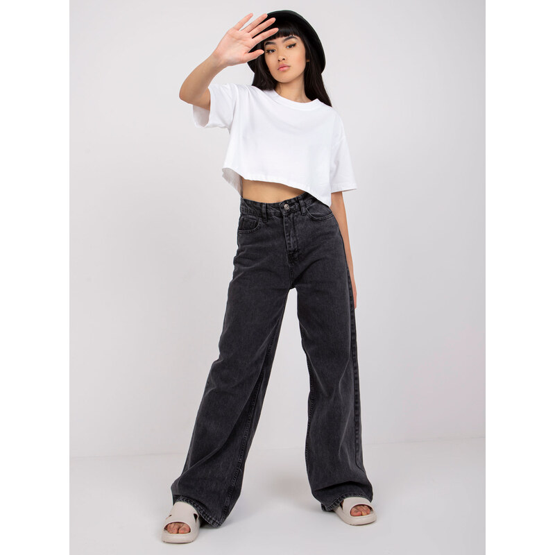 BASIC FEEL GOOD Biele tričko Viola v crop strihu -RV-TS-7541.06-white 29937143