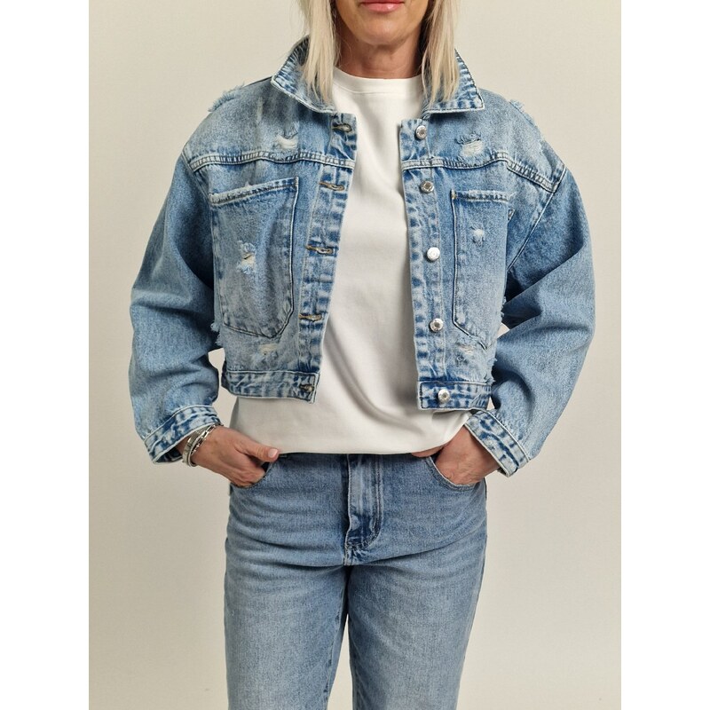 Voga Móda Džínsová bunda BONO 63491018