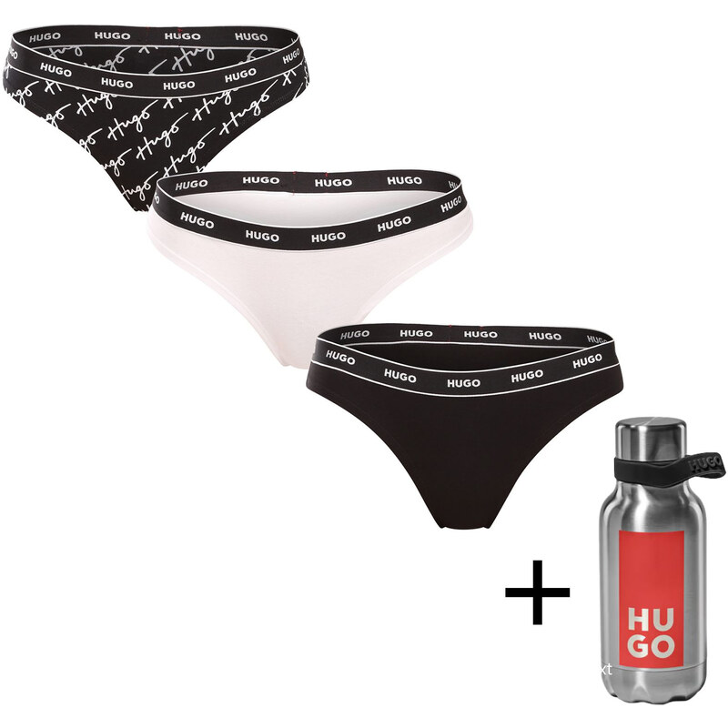 3PACK dámske tangá HUGO viacferbná (50495870 997) 62012418