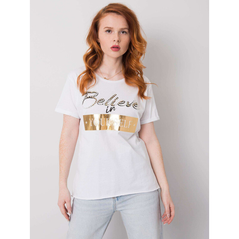 BASIC Biele dámske tričko s nápisom HB-TS-3058.87P-white 22094726