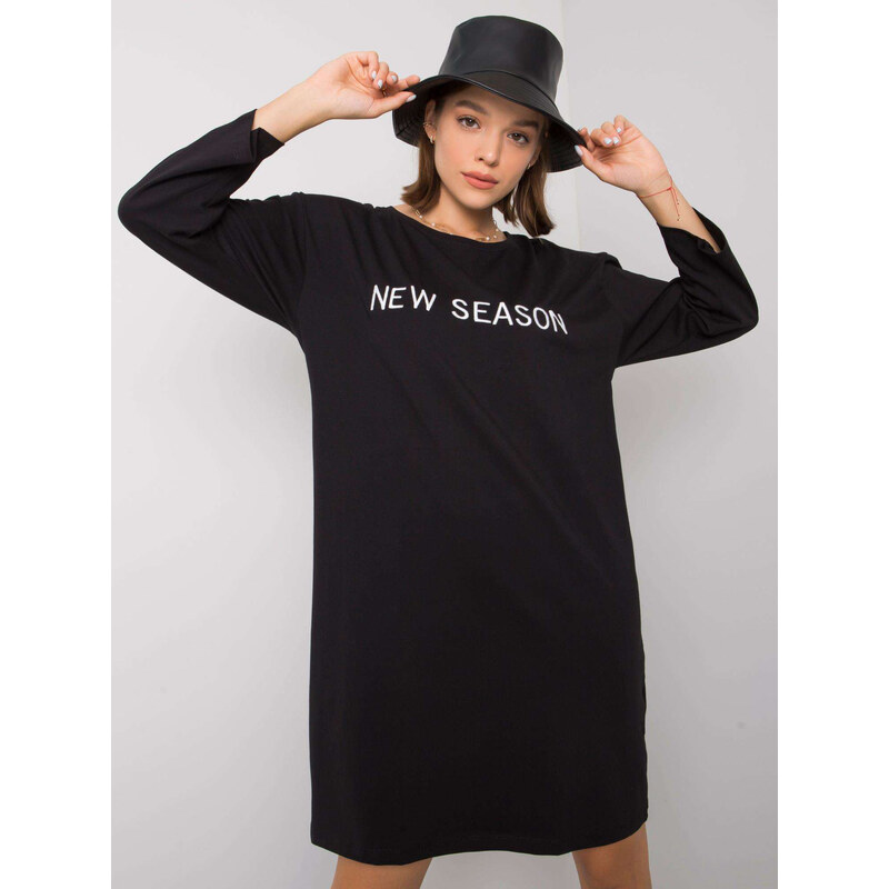 BASIC Čierne dámske tričkové šaty -em-SK-618.24P-black 25914733