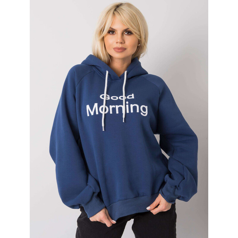 BASIC Tmavo modrá dámska mikina s nápisom EM-BL-651 / 1.21X-blue 27189717