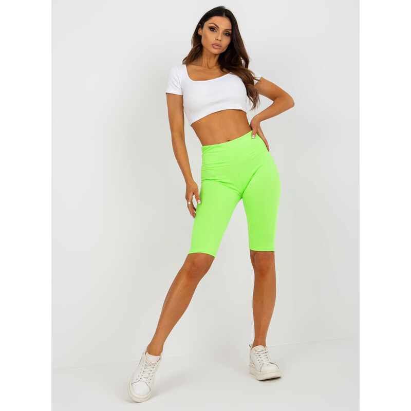 BASIC Neónovo-zelené biker shorts EM-LG-574-1.40-fluo green 39163566