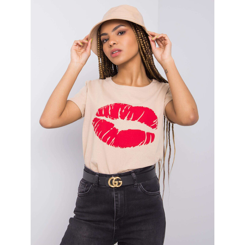 BASIC Béžové tričko Pery TW-TS-BL-001.99-beige 23519244