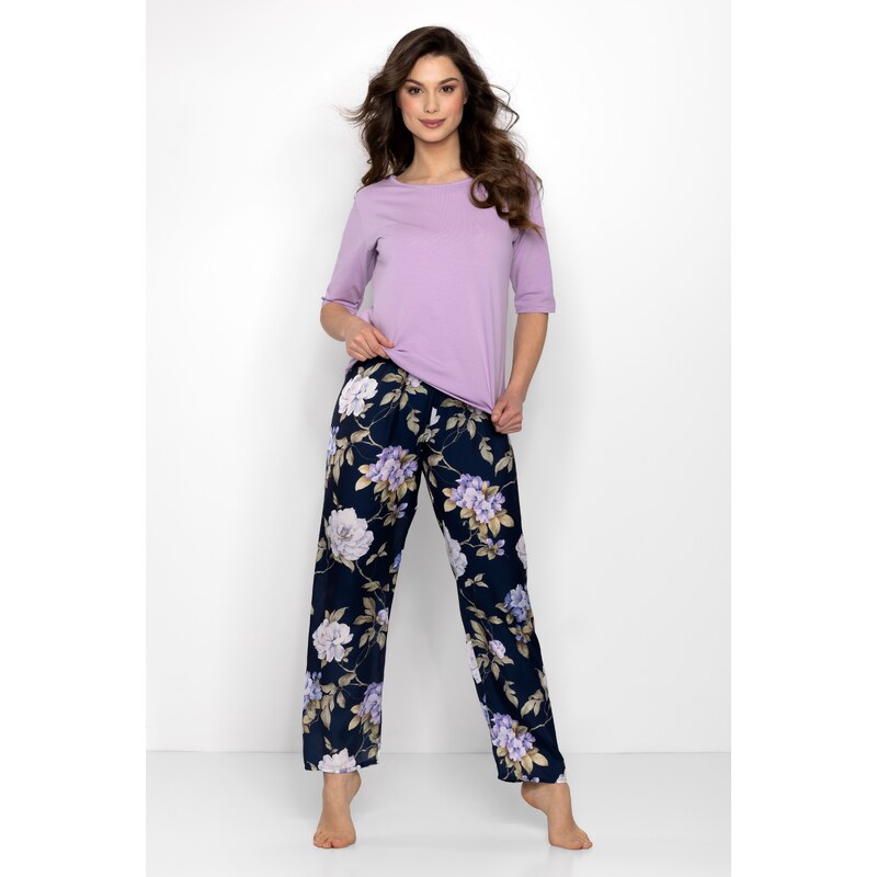 Momenti Per Me Luxusné dámske pyžamo s kvetmi Always Win, Farba 57114103