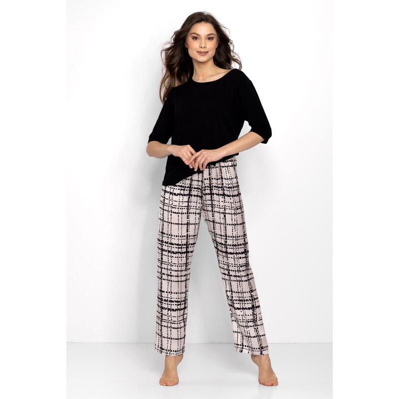 Momenti Per Me Luxusné dámske pyžamo Timeless, Farba Sand 63035445