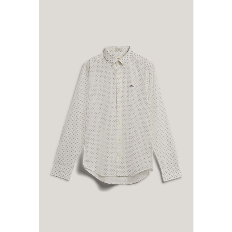 KOŠEĽA GANT SLIM MICRO PRINT SHIRT EGGSHELL 62797507