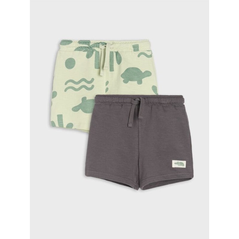 Sinsay - Súprava 2 šortiek - bledozelená 65738569