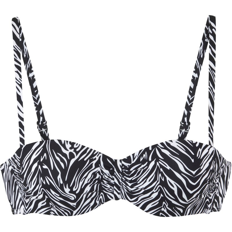 s.Oliver Bikinový top čierna / biela 63160068