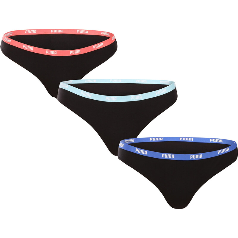 3PACK dámské tanga Puma čierná (503008001 009) 63046892