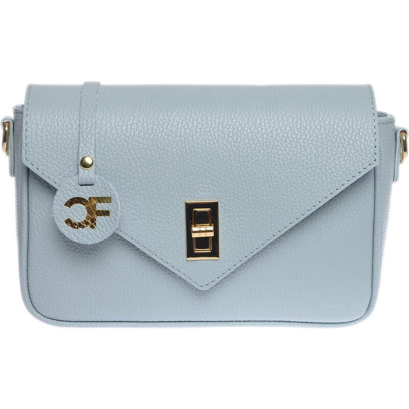 Carla Ferreri Dámska kožená crossbody kabelka CF1948T Celeste 66582804