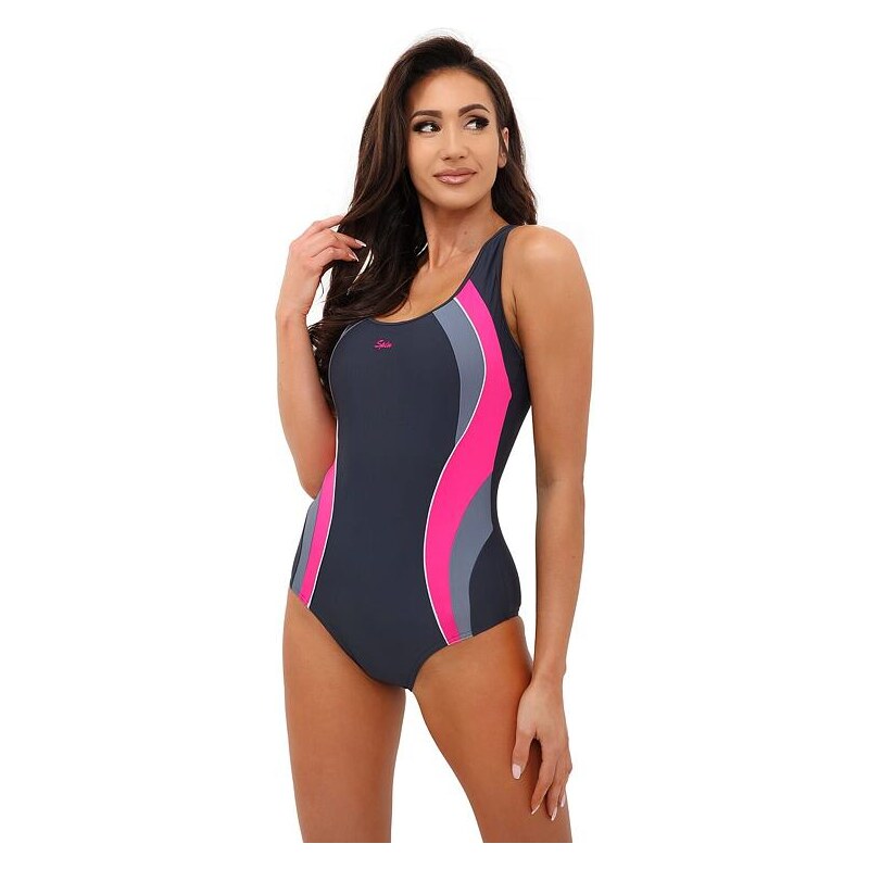 Spin Jednodielne plavky Corzaro sivo-ružové 50216826