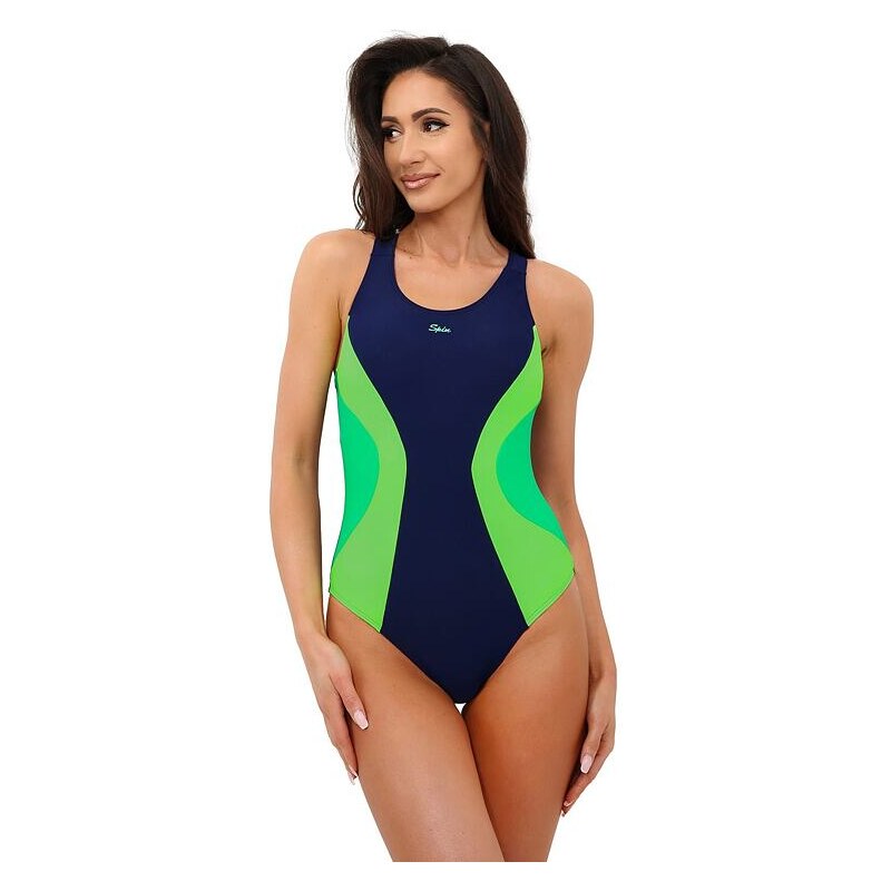 Spin Jednodielne plavky Corzaro II FOTO modro-zelené neónové 50170698