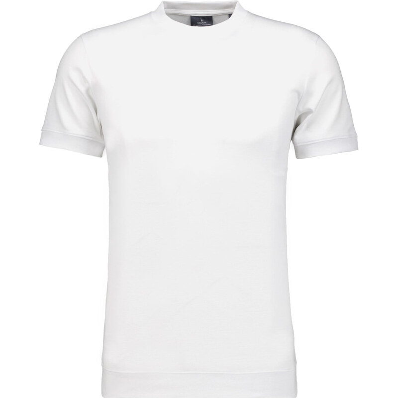 Pánske biele prémiové bavlnené tričko s patentom RAGMAN 63053627