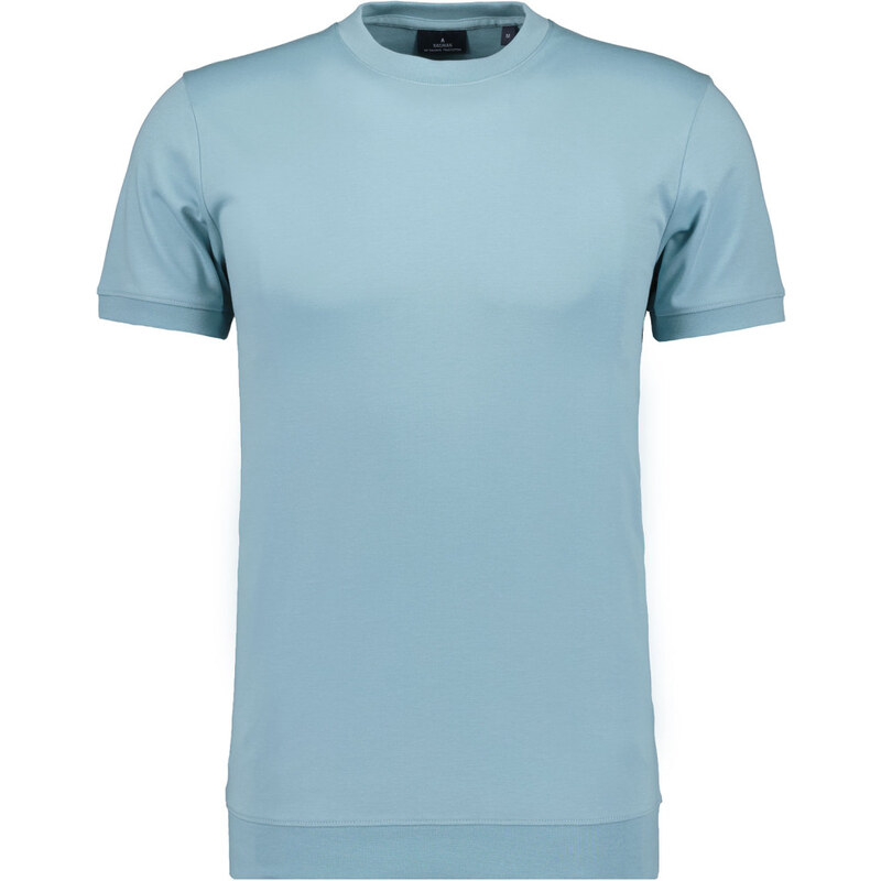 Pánske svetlomodré prémiové tričko pima bavlna s patentom RAGMAN 63053629