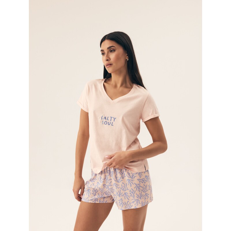 Henderson Ladies Dámske pyžamo krátke Nadar 42669-24X, Farba ružová 63053652