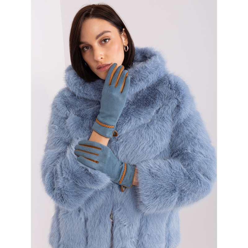 ITALY MODA Elegantné modré rukavice AT-RK-238601.25P-blue 57953831