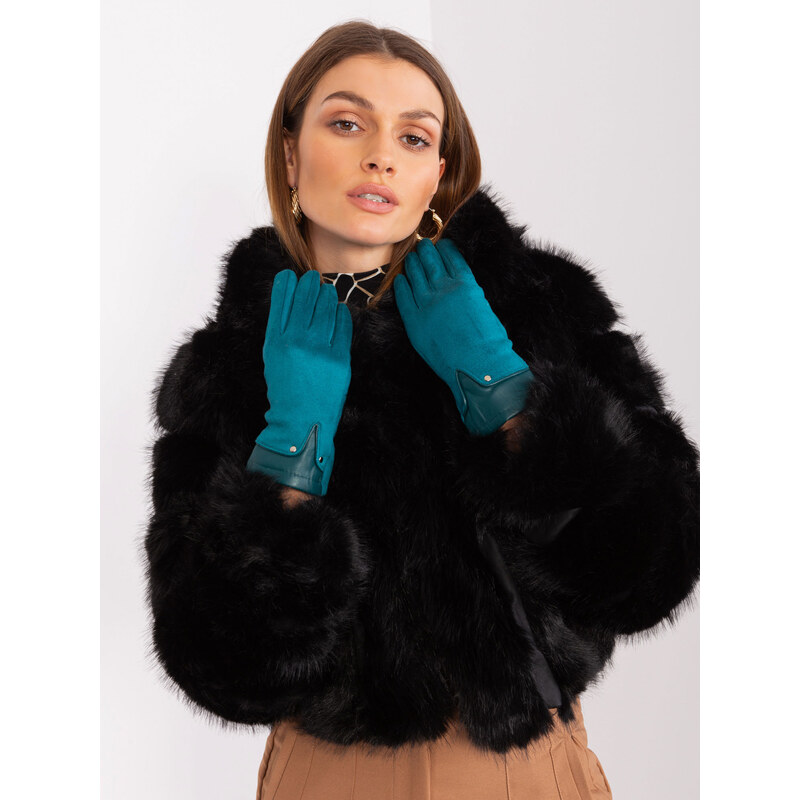 ITALY MODA Modré elegantné rukavice AT-RK-239507.26P-blue 57954145