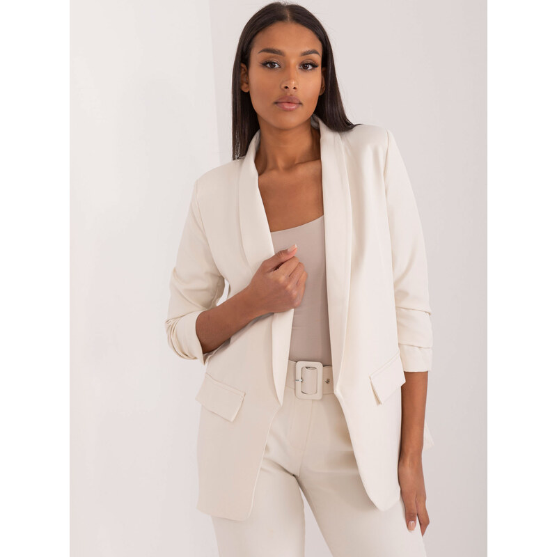 BASIC Svetlobéžové elegantné dámske sako TW-ZT-BI-24155a.01X-light 63868557