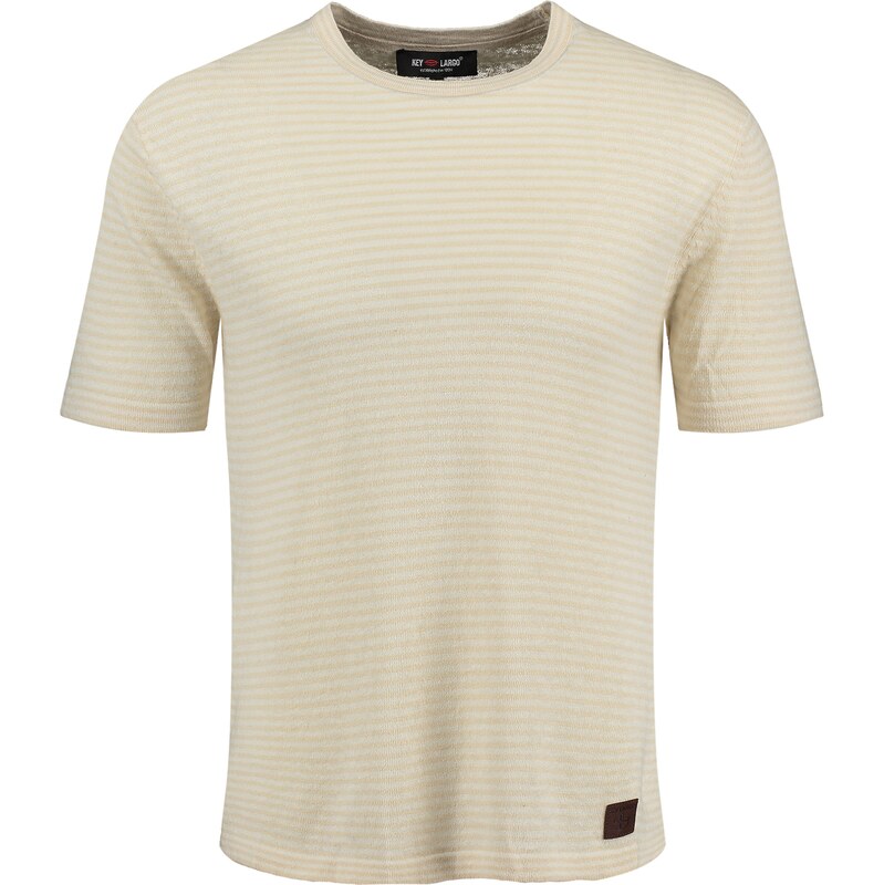 Key Largo Tričko FREQUENCY béžová / tmavobéžová 63068567