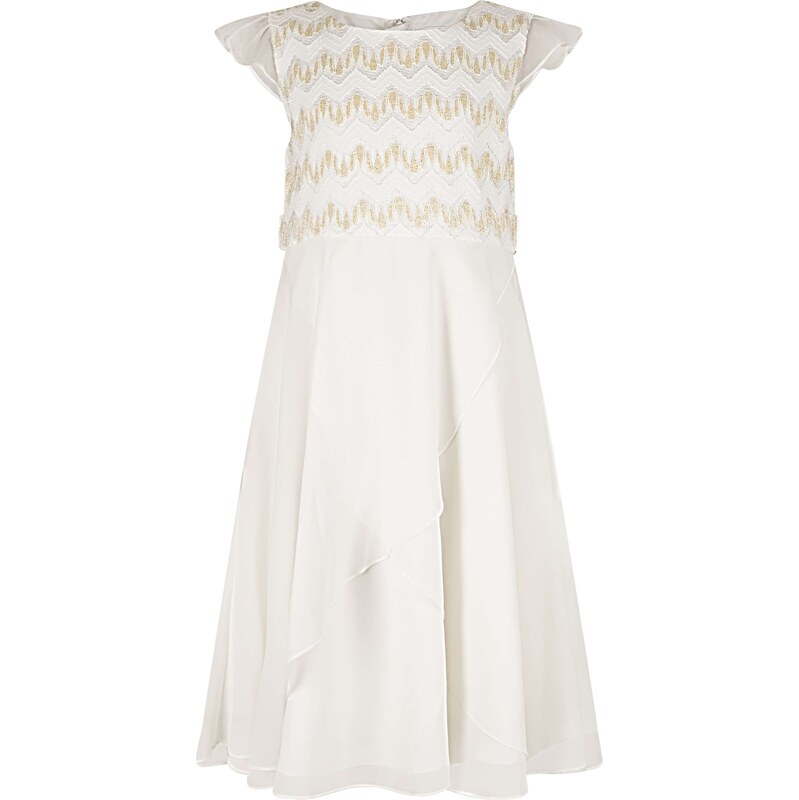 happy girls Šaty zlatá / biela 63068589