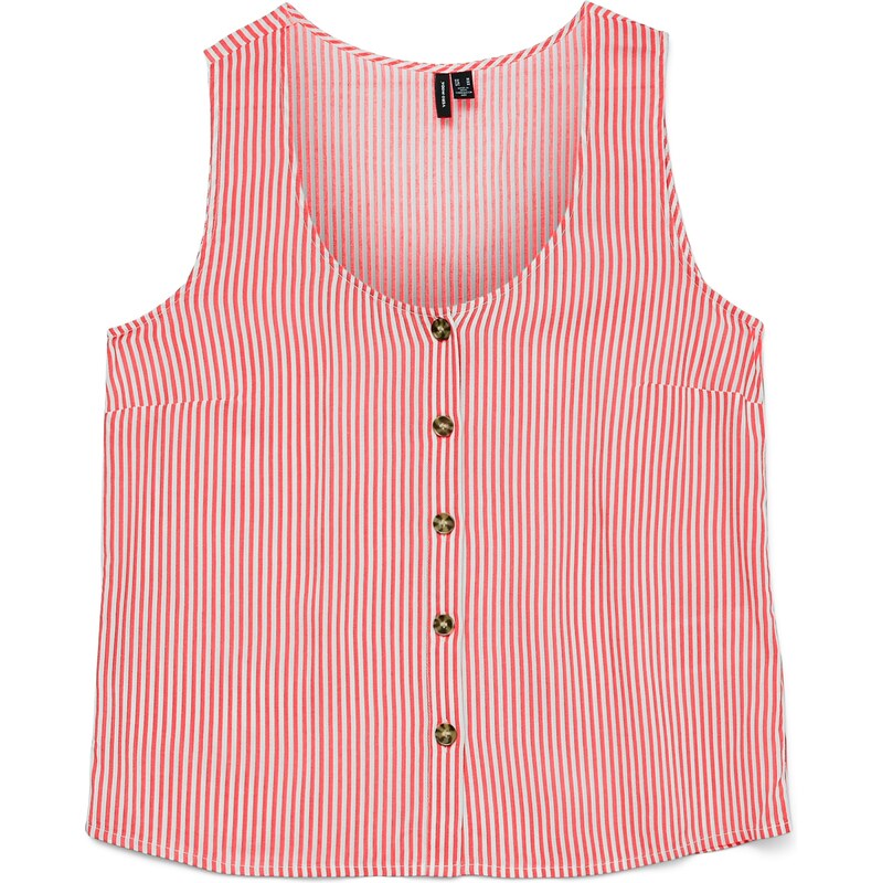 VERO MODA Blúzka VMBumpy svetločervená / biela 63212440