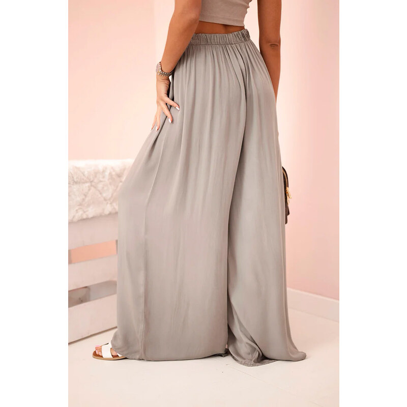 Fashionweek Dámske nohavice ľahké vzdušné so širokými nohavicami K3180 63062554
