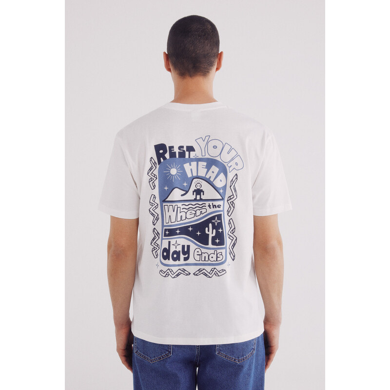 SPRINGFIELD Pánske potlačové tričko Rest Your Mind 63062679