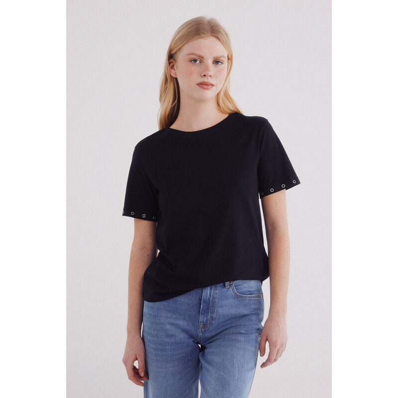 SPRINGFIELD Dámske tričko s kovovými očkami 63062710