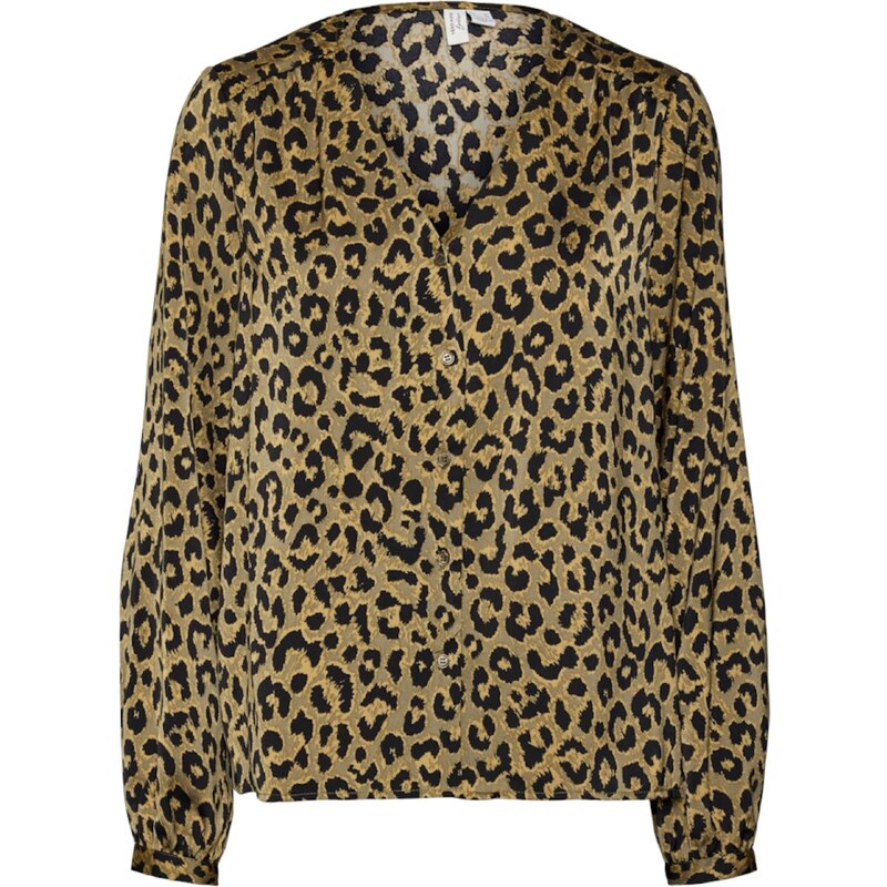 VERO MODA Blúzka VMAMELA piesková / svetlohnedá / čierna 63059769