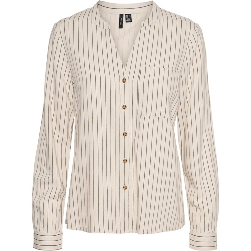 VERO MODA Blúzka VMMYMILO striebornosivá / čierna 63059931