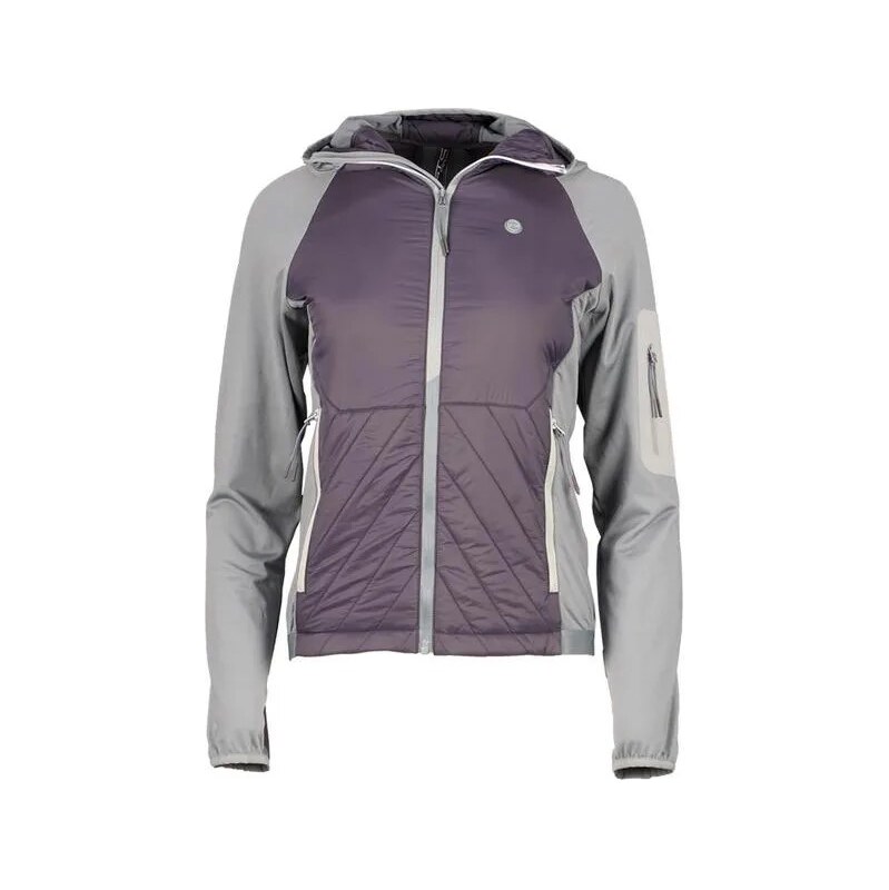 Dámska zateplená mikina GTS 405951 sivá/fialová 63069379