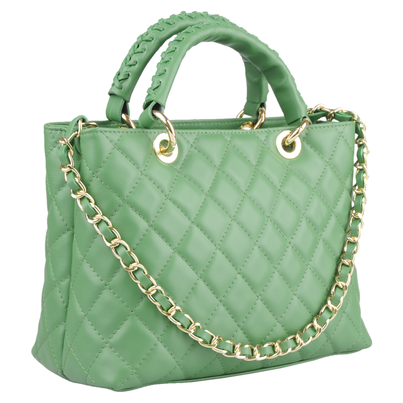 Zelená kožená talianska kabelka Xenia Verde Chiara NovaKabelka.sk 63069419