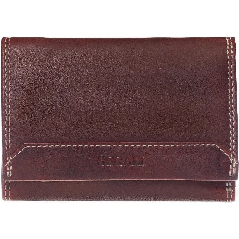 SEGALI Dámska kožená peňaženka SG-27023 červená 35335649
