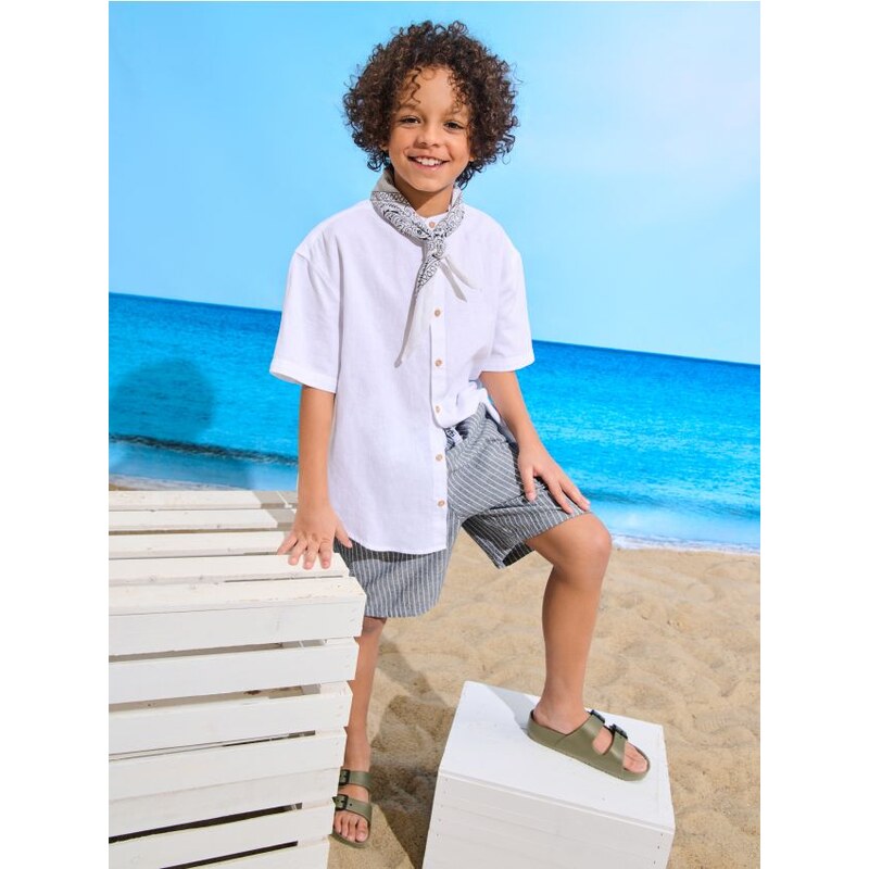 Sinsay - Rebrované šortky - šedá 65743069