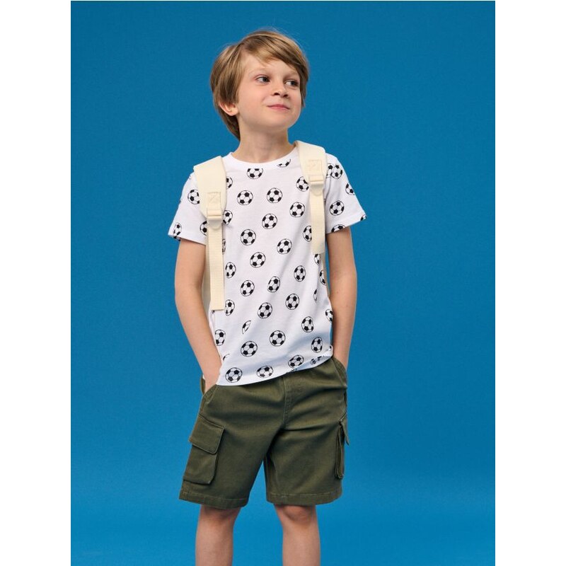 Sinsay - Látkové šortky - zelená 65761316