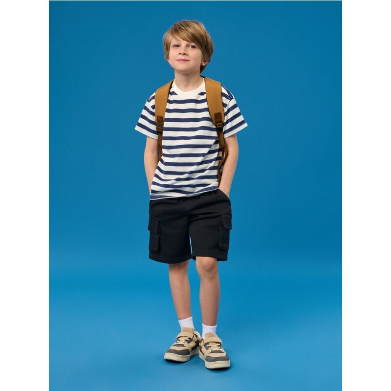 Sinsay - Látkové šortky - čierna 65761317